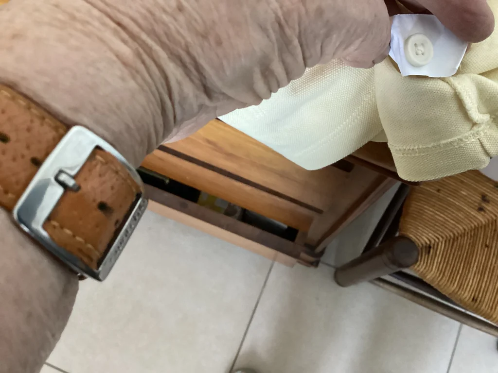 Polo amarelo pálcido e5 com gola amarelo pálcido, tamanho XL – photo 3